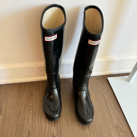 Hunter REGENT Black Equestrian Riding Boot Style Rare No Buckle wellies FLAW - Picture 12 of 15